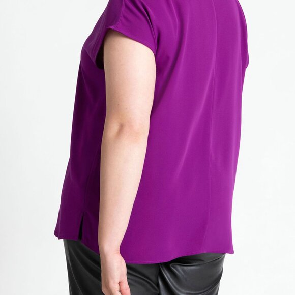 Gently Used ELOQUII Women's Plus Size Notch Collar Blouse 24 - Picture 2 of 15